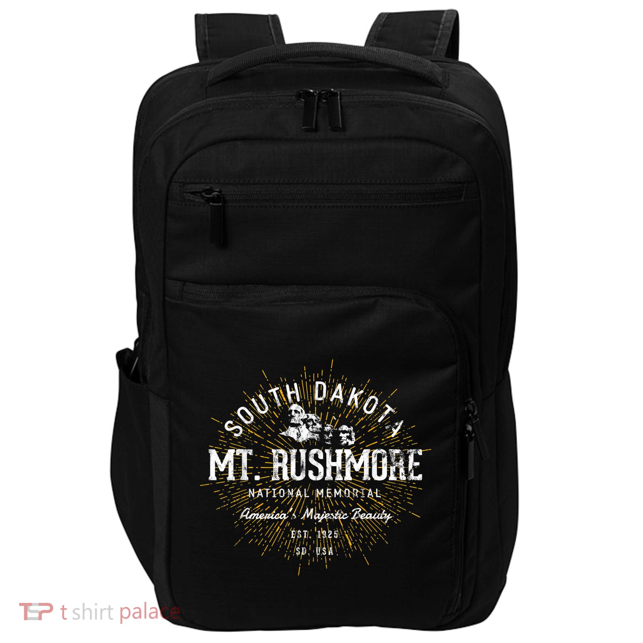 Mt Rushmore Vintage Retro Mount Rushmore National Memorial Travel Gift Impact Tech Backpack