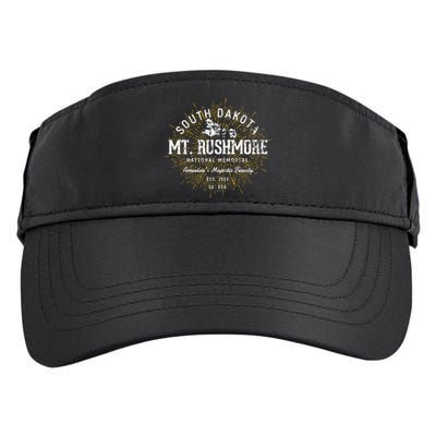 Mt Rushmore Vintage Retro Mount Rushmore National Memorial Travel Gift Adult Drive Performance Visor