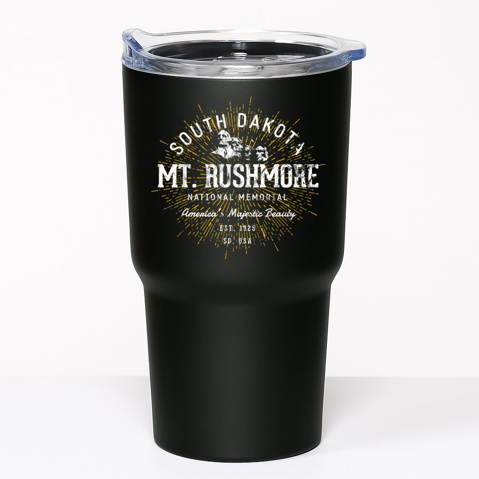 Mt Rushmore Vintage Retro Mount Rushmore National Memorial Travel Gift Tumbler