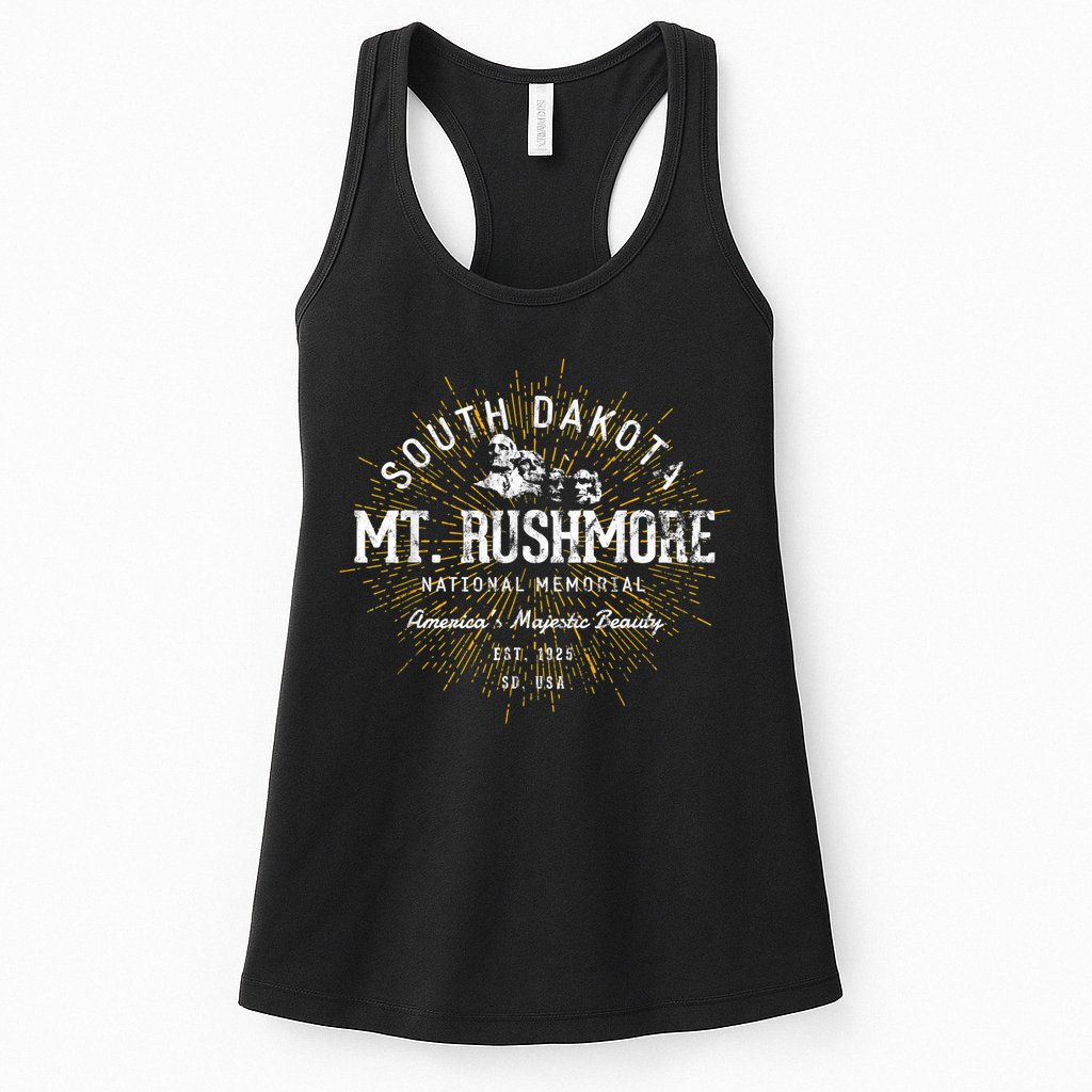 Mt Rushmore Vintage Retro Mount Rushmore National Memorial Travel Gift Womens Tank Top