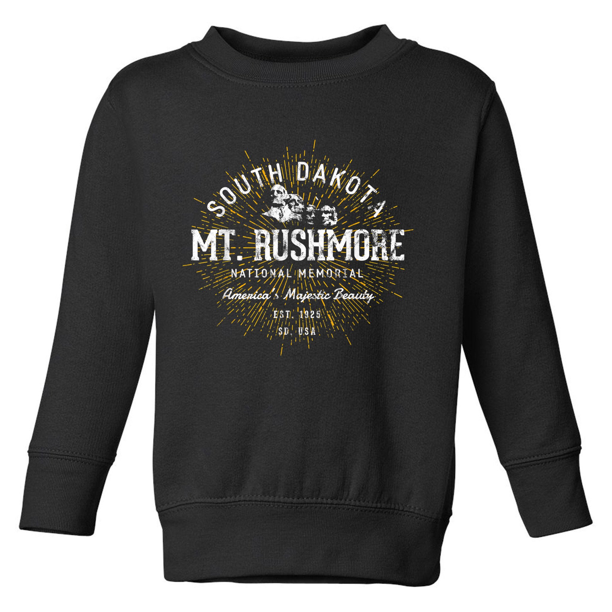 Mt Rushmore Vintage Retro Mount Rushmore National Memorial Travel Gift Toddler Sweatshirt
