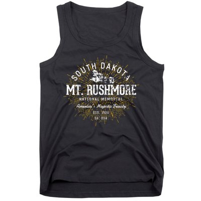 Mt Rushmore Vintage Retro Mount Rushmore National Memorial Travel Gift Tank Top