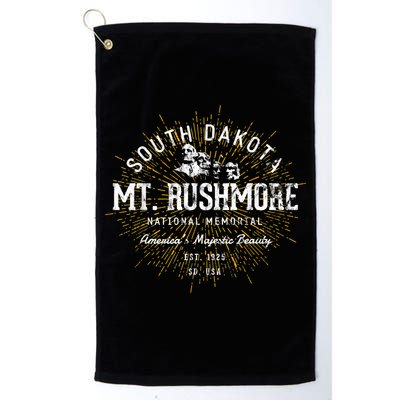 Mt Rushmore Vintage Retro Mount Rushmore National Memorial Travel Gift Golf Towel