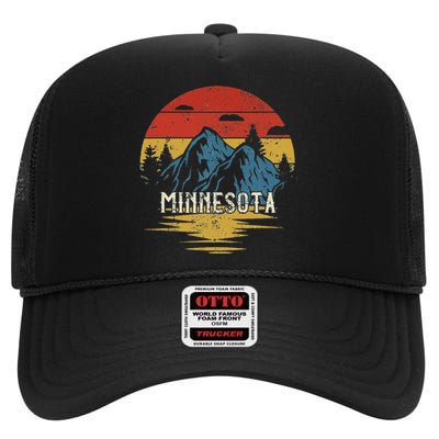 Minnesota Retro Vintage High Crown Mesh Back Trucker Hat