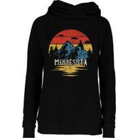 Minnesota Retro Vintage Womens Funnel Neck Pullover Hood