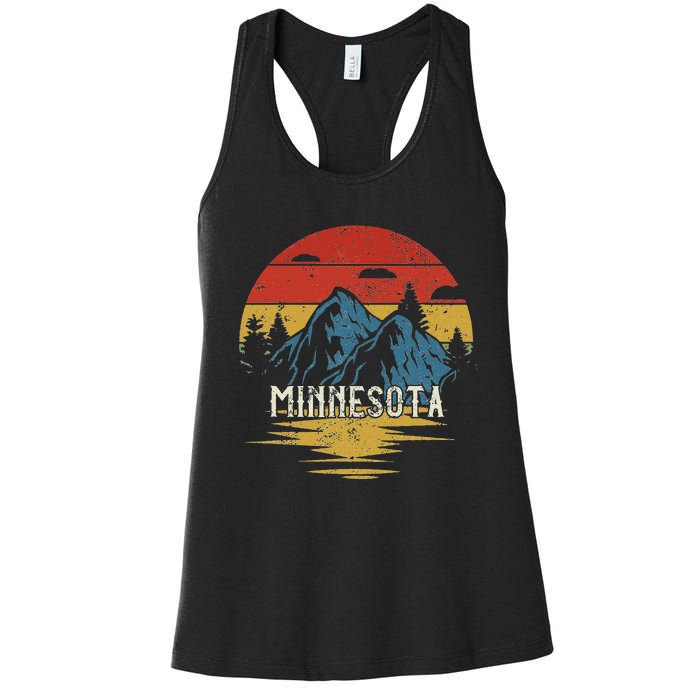 Minnesota Retro Vintage Women's Racerback Tank