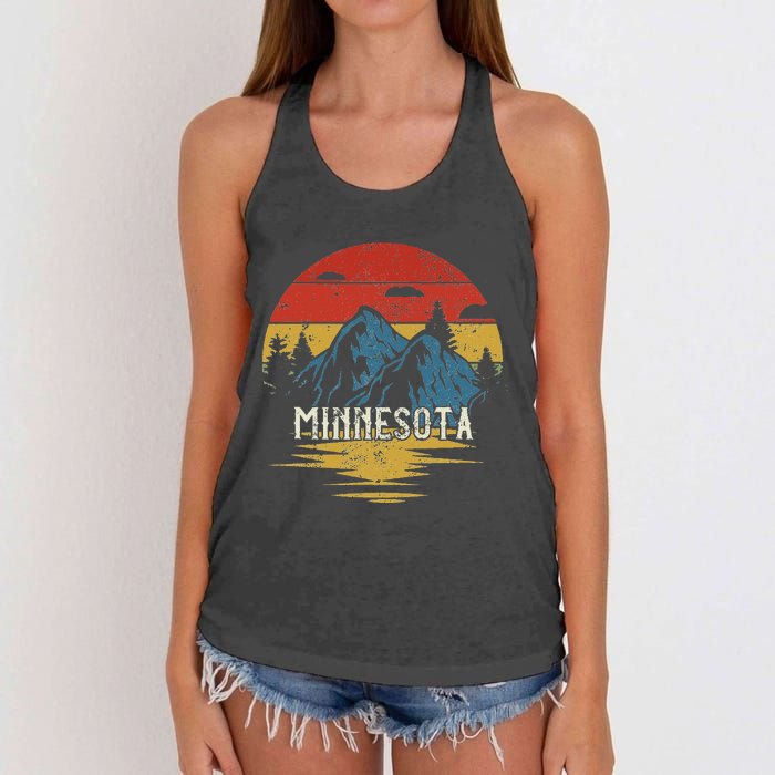 Minnesota Retro Vintage Women's Knotted Racerback Tank