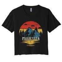 Minnesota Retro Vintage Women's Crop Top Tee