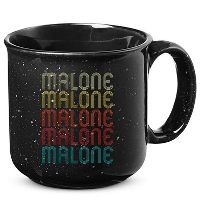 Malone Retro Vintage Style Name Gift 15oz Campfire Ceramic Mug