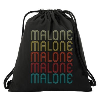 Malone Retro Vintage Style Name Gift Drawstring Bag