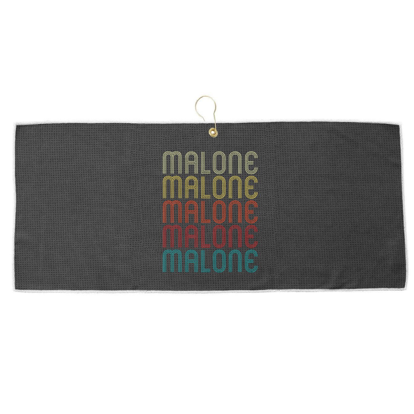 Malone Retro Vintage Style Name Gift Large Microfiber Waffle Golf Towel