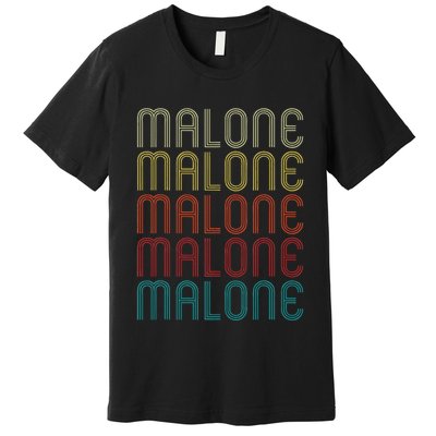 Malone Retro Vintage Style Name Gift Premium T-Shirt