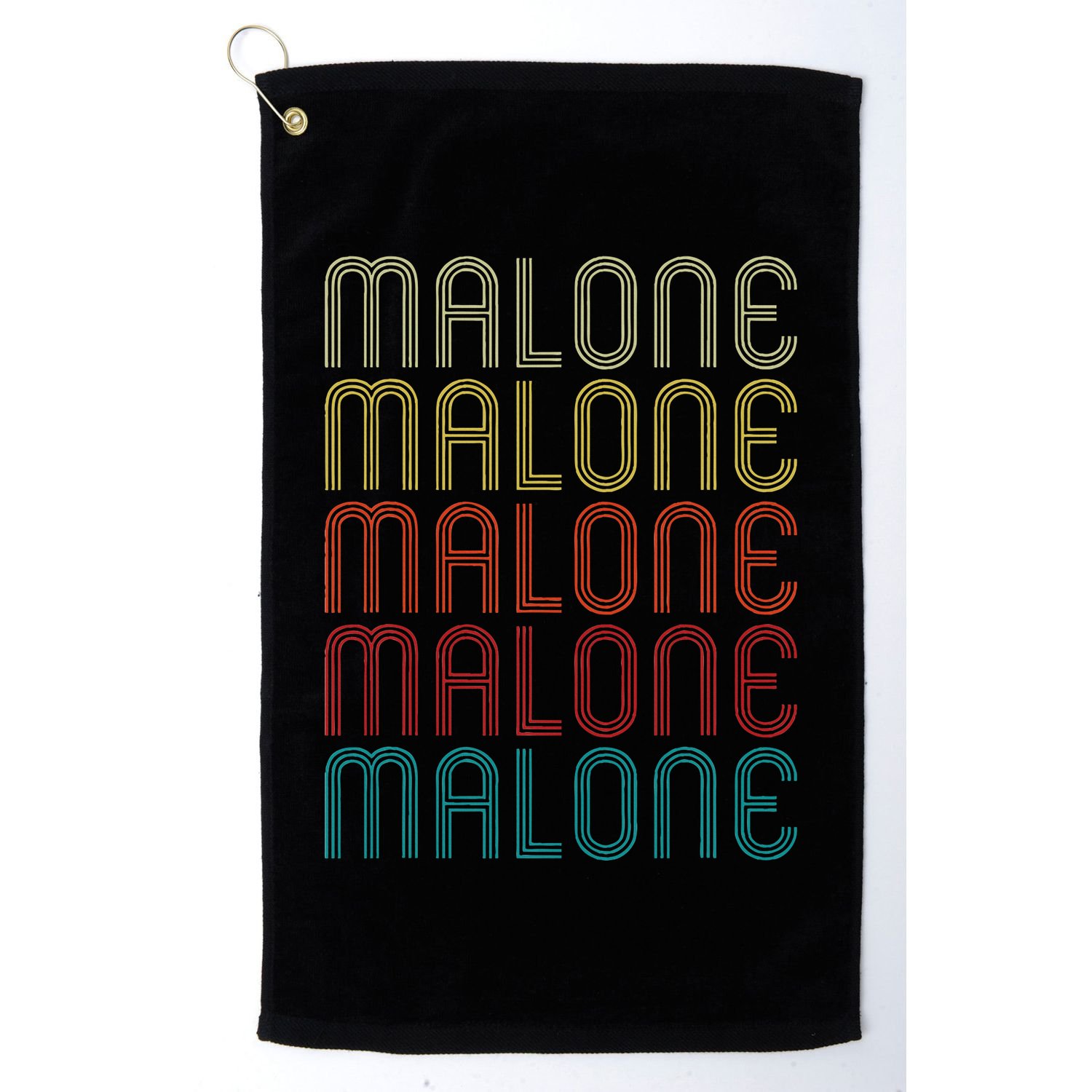 Malone Retro Vintage Style Name Gift Golf Towel