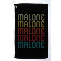 Malone Retro Vintage Style Name Gift Golf Towel