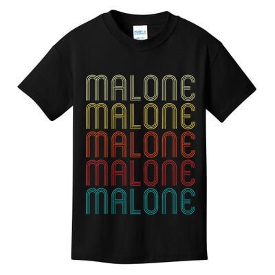 Malone Retro Vintage Style Name Gift Kids T-Shirt