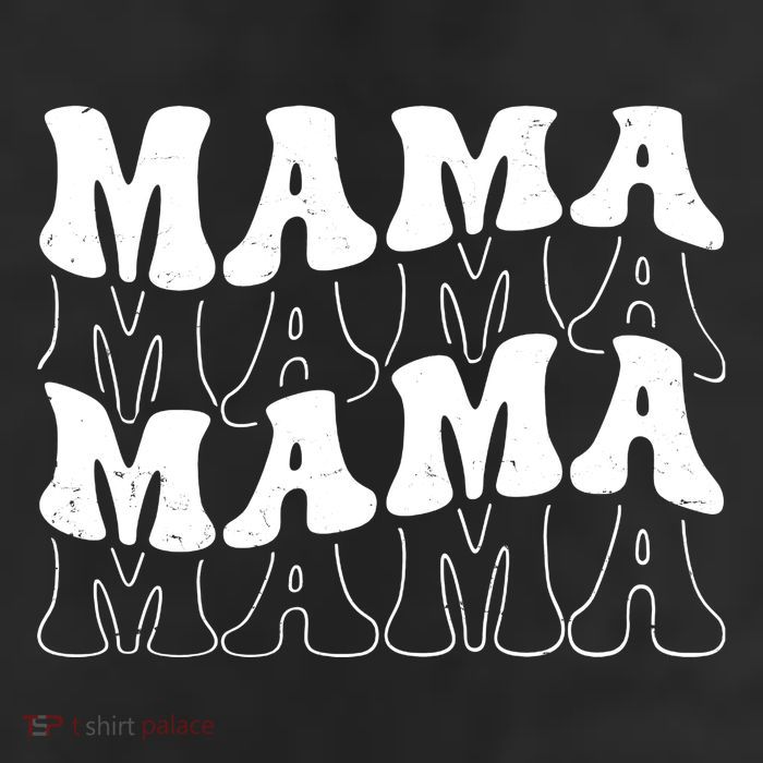 Mama Retro Vintage Cute Gift 7 Panel Mesh Trucker Snapback Hat