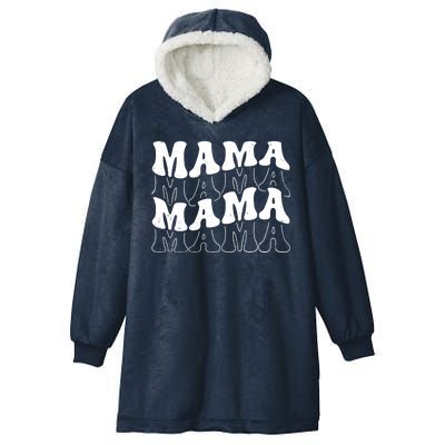 Mama Retro Vintage Cute Gift Hooded Wearable Blanket