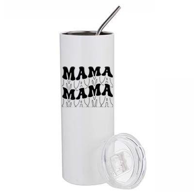 Mama Retro Vintage Cute Gift Stainless Steel Tumbler