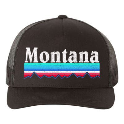 Montana Retro Vintage Outdoors Mountain Graphic Design Yupoong Adult 5-Panel Trucker Hat