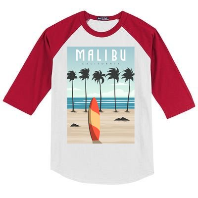 Malibu Retro Vintage Kids Colorblock Raglan Jersey