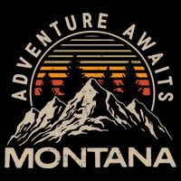 Montana Retro Vintage Outdoors Mountain Graphic Design Toddler T-Shirt