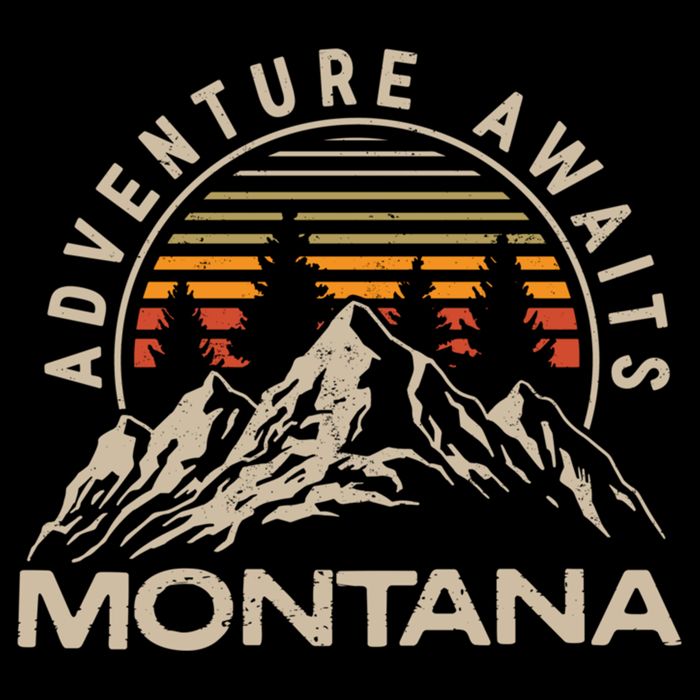 Montana Retro Vintage Outdoors Mountain Graphic Design Toddler T-Shirt