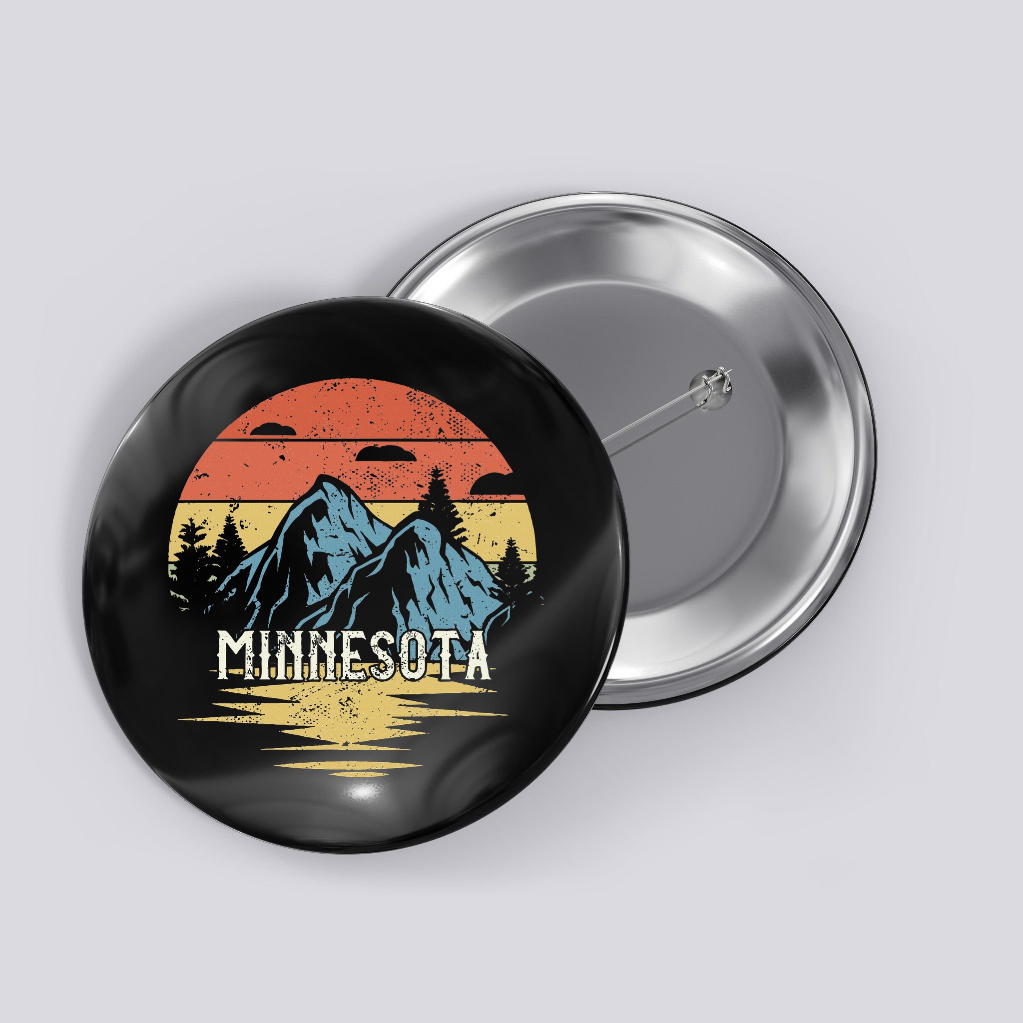 Minnesota Retro Vintage Button