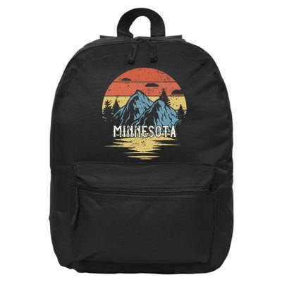 Minnesota Retro Vintage 16 in Basic Backpack