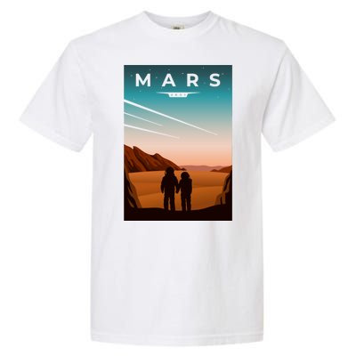 Mars Retro Vintage Poster Garment-Dyed Heavyweight T-Shirt