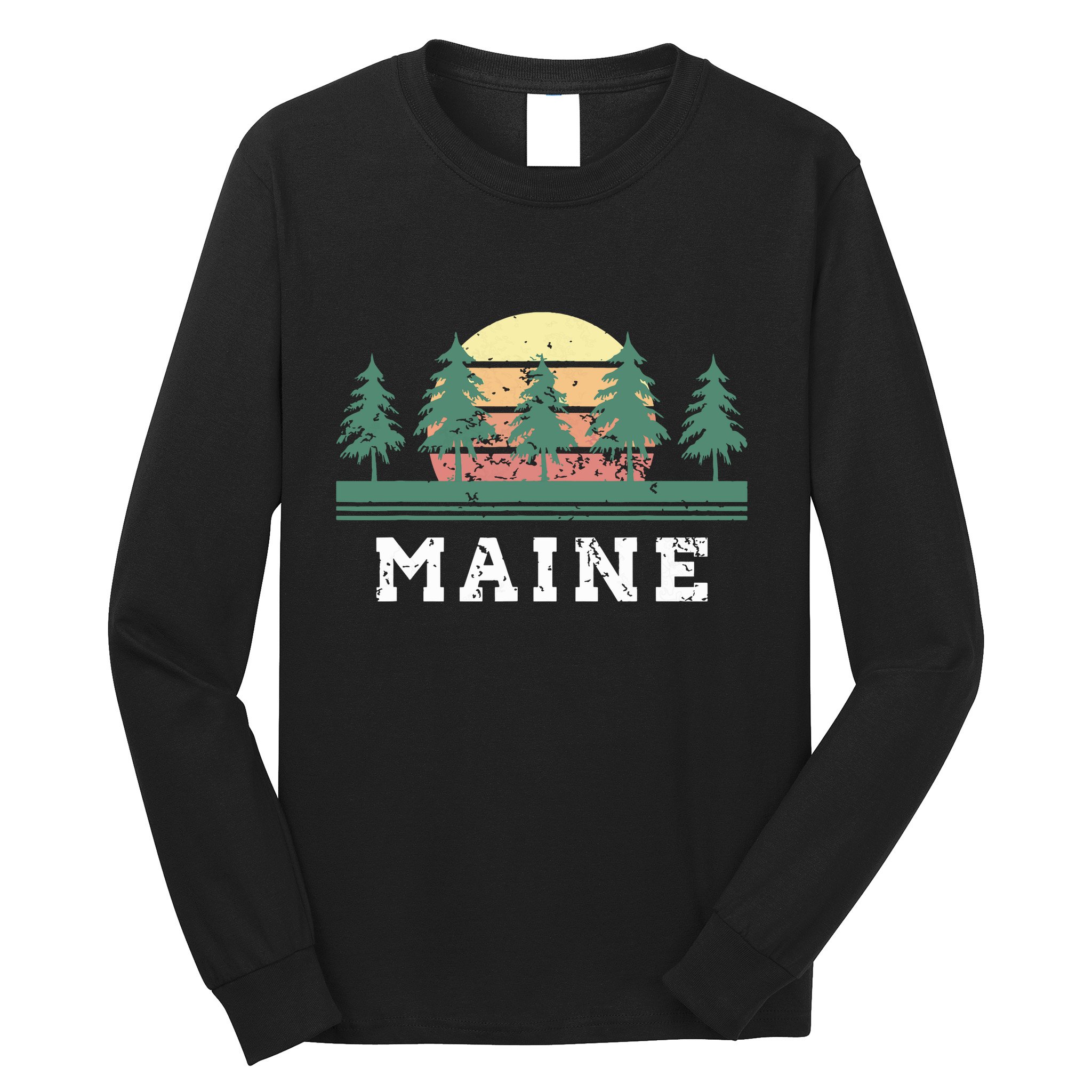 Maines Retro Vintage Gift Women Long Sleeve Shirt