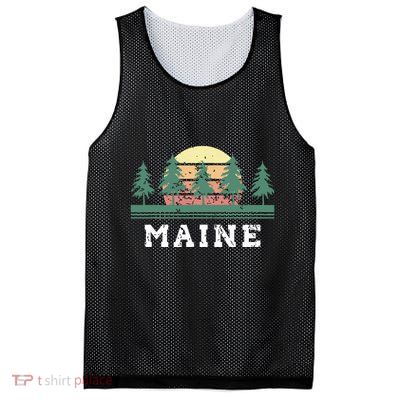 Maines Retro Vintage Gift Women Mesh Reversible Basketball Jersey Tank