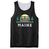 Maines Retro Vintage Gift Women Mesh Reversible Basketball Jersey Tank