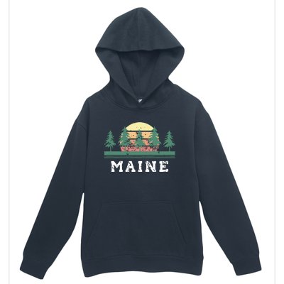 Maines Retro Vintage Gift Women Urban Pullover Hoodie