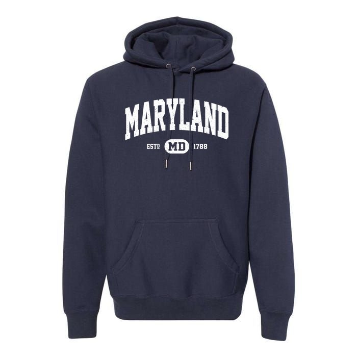 Maryland Retro Vintage Maryland Premium Hoodie