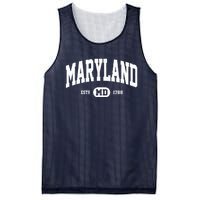 Maryland Retro Vintage Maryland Mesh Reversible Basketball Jersey Tank