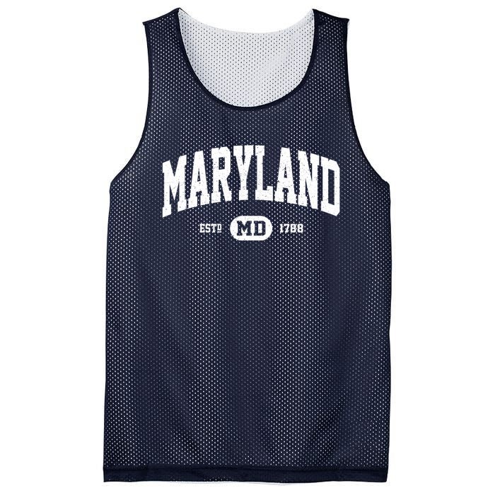 Maryland Retro Vintage Maryland Mesh Reversible Basketball Jersey Tank