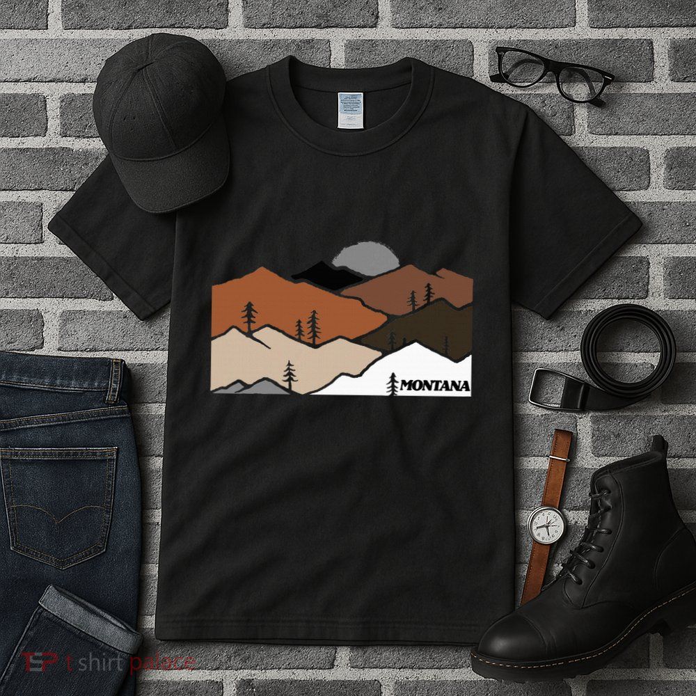 Montana Retro Vintage Mountain Outdoors State Graphic Tall T-Shirt