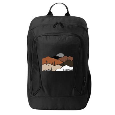 Montana Retro Vintage Mountain Outdoors State Graphic City Backpack