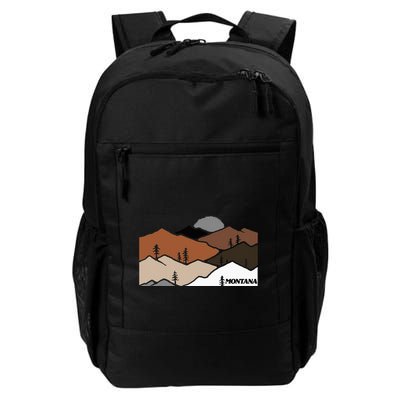 Montana Retro Vintage Mountain Outdoors State Graphic Backpack