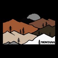 Montana Retro Vintage Mountain Outdoors State Graphic Backpack