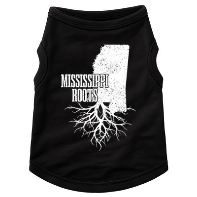 Mississippi Roots Vintage Usa Patriotic Pride State Map Doggie Tank