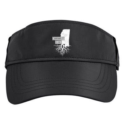 Mississippi Roots Vintage Usa Patriotic Pride State Map Adult Drive Performance Visor