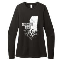 Mississippi Roots Vintage Usa Patriotic Pride State Map Womens CVC Long Sleeve Shirt