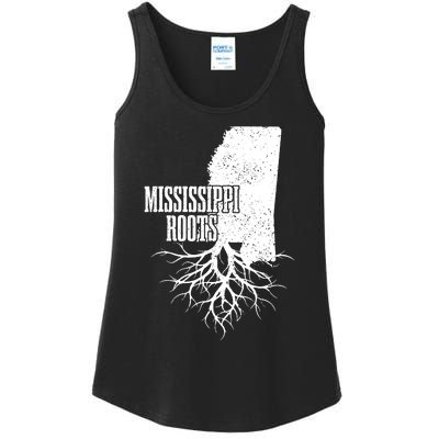 Mississippi Roots Vintage Usa Patriotic Pride State Map Ladies Essential Tank