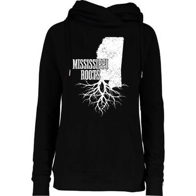 Mississippi Roots Vintage Usa Patriotic Pride State Map Womens Funnel Neck Pullover Hood