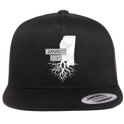 Mississippi Roots Vintage Usa Patriotic Pride State Map Flatbill Hat