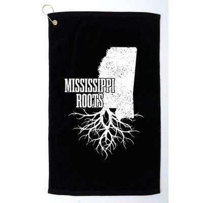 Mississippi Roots Vintage Usa Patriotic Pride State Map Golf Towel