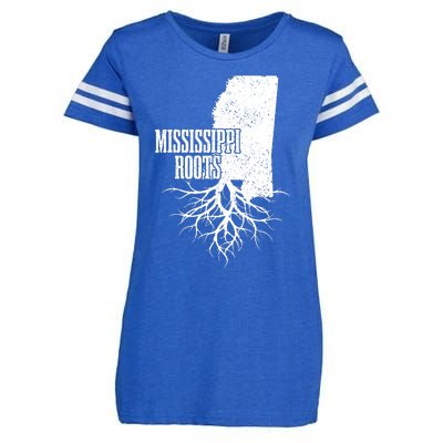 Mississippi Roots Vintage Usa Patriotic Pride State Map Enza Ladies Jersey Football T-Shirt