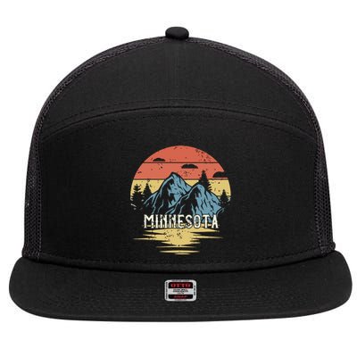 Minnesota Retro Vintage 7 Panel Mesh Trucker Snapback Hat