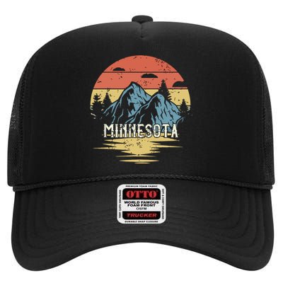 Minnesota Retro Vintage High Crown Mesh Back Trucker Hat